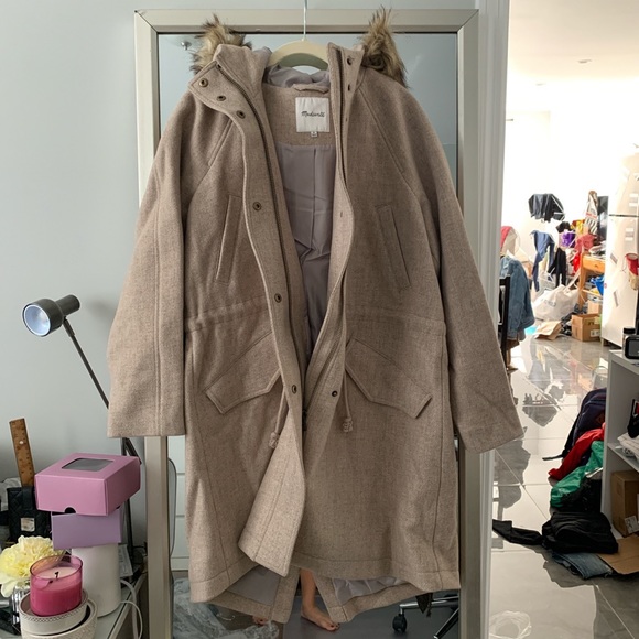 NWT Madewell Vancouver parka size small & medium - Picture 4 of 8